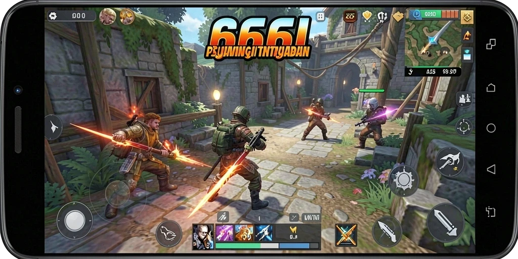 Tampilan gameplay menantang dari game strategi 666I.
