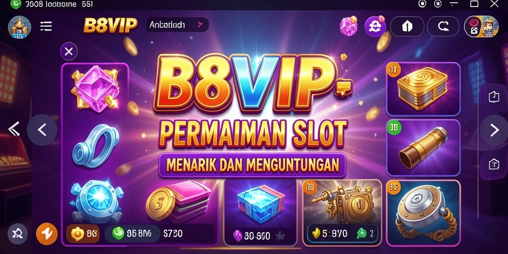 Screenshot B8VIP menampilkan aksi seru dalam permainan Slot.