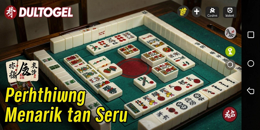 Tampilan gameplay DULTOGEL dengan desain Mahjong yang menarik.