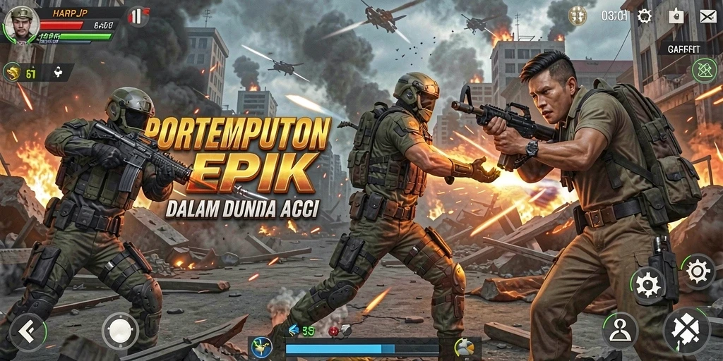 Tampilan aksi mendebarkan dari gameplay HARAPJP.