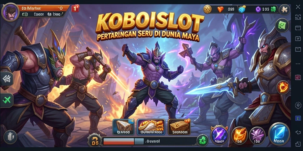 Gambaran gameplay KOBOISLOT dalam pertarungan yang mendebarkan.