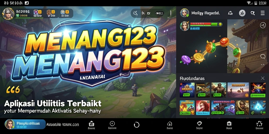Tampilan aplikasi MENANG123 yang memudahkan pengguna.