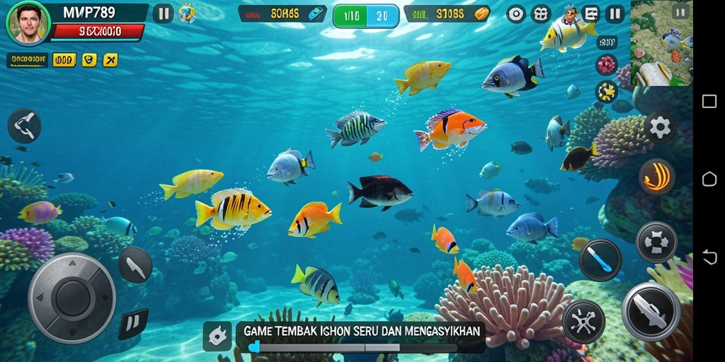 Tampilan gameplay seru dari game Tembak Ikan MVP789.