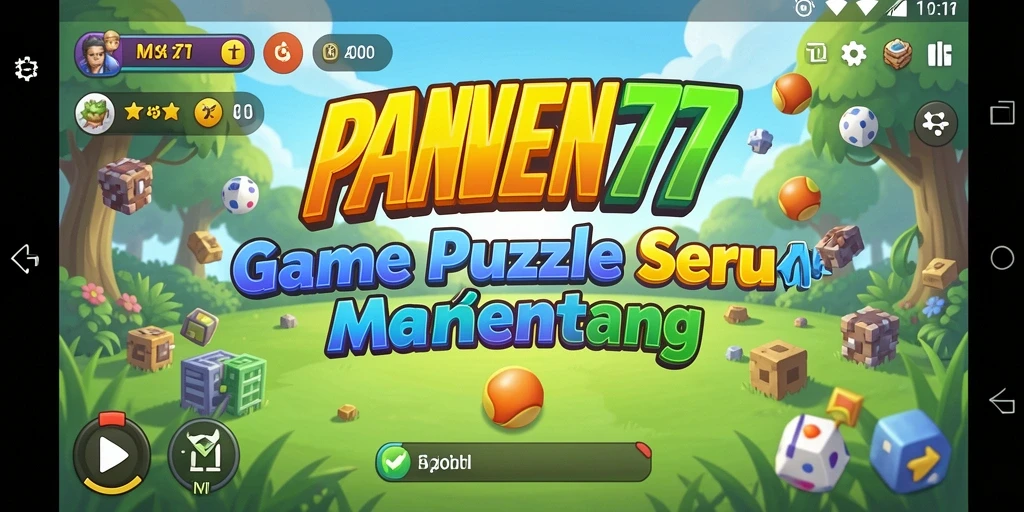 Tampilan gameplay PANEN77 yang menarik dan penuh warna.