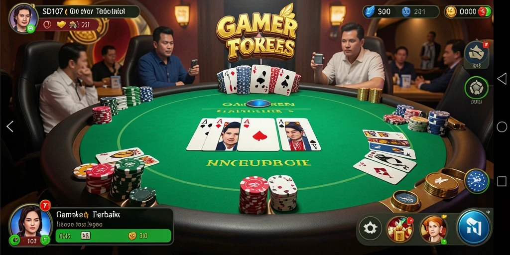 Tampilan gameplay poker yang mendebarkan di SD107.