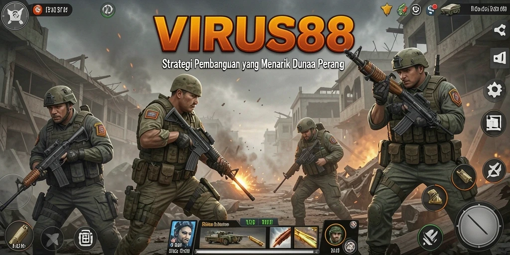 Tampilan gameplay menarik dari VIRUS88 dengan elemen strategi yang kuat.