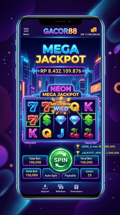 Tampilan utama aplikasi gacor88 dengan berbagai pilihan aplikasi.